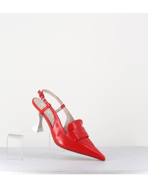 Escarpins à bout pointu en cuir Tiago Rosso rouges - Talon 7,5 cm