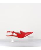 Escarpins à bout pointu en cuir Tiago Rosso rouges - Talon 7,5 cm