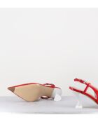 Escarpins à bout pointu en cuir Tiago Rosso rouges - Talon 7,5 cm