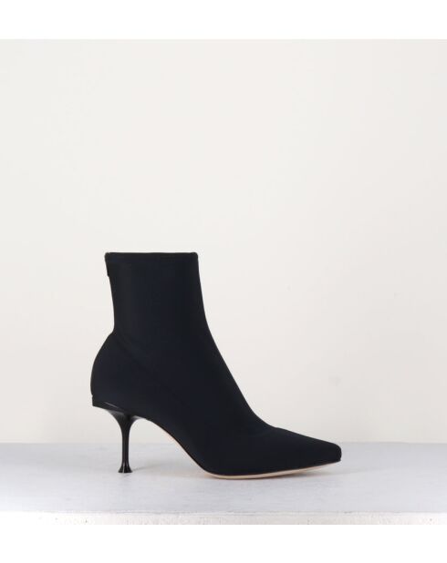 Bottines à bout pointu A81760 noires - Talon 7,5 cm