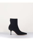 Bottines à bout pointu A81760 noires - Talon 7,5 cm