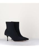 Bottines à bout pointu A81760 noires - Talon 7,5 cm