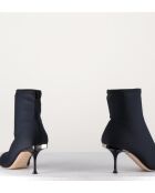 Bottines à bout pointu A81760 noires - Talon 7,5 cm