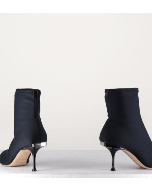 Bottines à bout pointu A81760 noires - Talon 7,5 cm