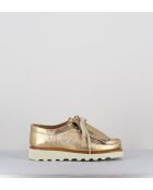 Chaussures à lacets en cuir Frangia dorées