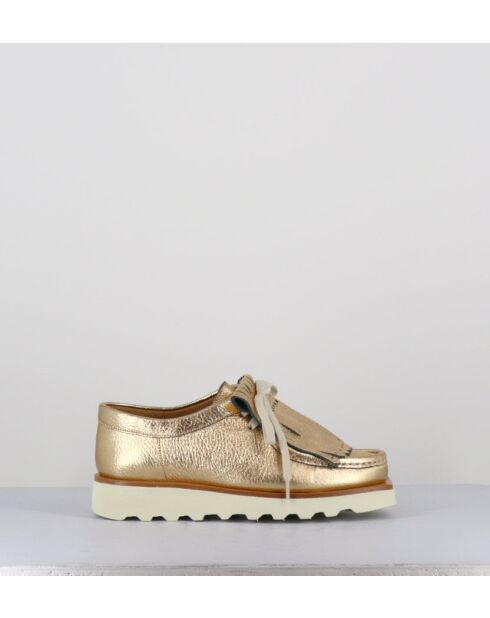 Chaussures à lacets en cuir Frangia dorées