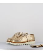 Chaussures à lacets en cuir Frangia dorées