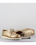 Chaussures à lacets en cuir Frangia dorées