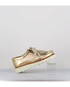 Chaussures à lacets en cuir Frangia dorées