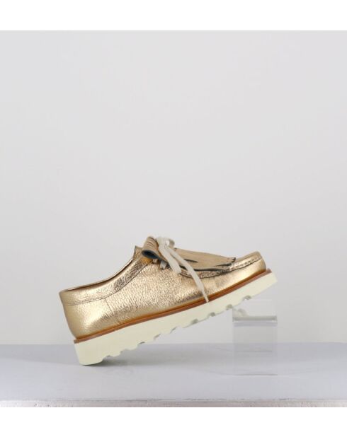 Chaussures à lacets en cuir Frangia dorées