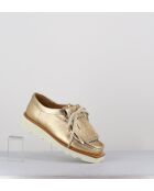 Chaussures à lacets en cuir Frangia dorées