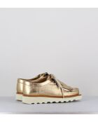 Chaussures à lacets en cuir Frangia dorées