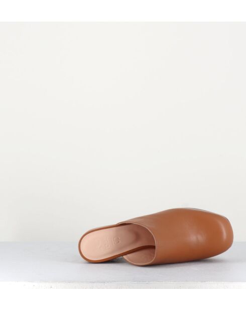 Sabots en cuir A93810 camel