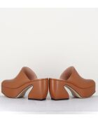 Sabots en cuir A93810 camel
