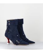 Boots à bout pointu Lovely Nik jeans - Talon 7,5 cm