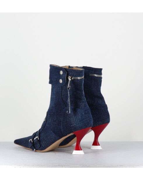 Boots à bout pointu Lovely Nik jeans - Talon 7,5 cm