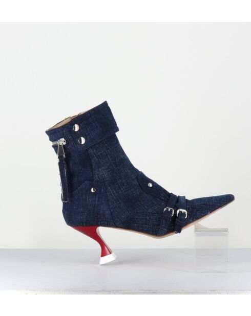 Boots à bout pointu Lovely Nik jeans - Talon 7,5 cm
