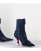 Boots à bout pointu Lovely Nik jeans - Talon 7,5 cm