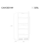Cave de conservation 149 bouteilles Dual Zone encastrable - 59.5x73.5x140 cm