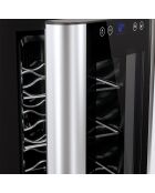 Freistehender Weinschrank aus Silber für 8 Flaschen, 26 x 49,5 x 45,5 cm