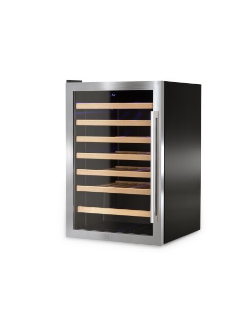 Freistehender Weinschrank aus Silber für 48 Flaschen, 54 x 53,8 x 83,4 cm