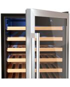 Freistehender Weinschrank aus Silber für 48 Flaschen, 54 x 53,8 x 83,4 cm