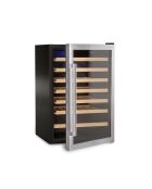 Freistehender Weinschrank aus Silber für 48 Flaschen, 54 x 53,8 x 83,4 cm