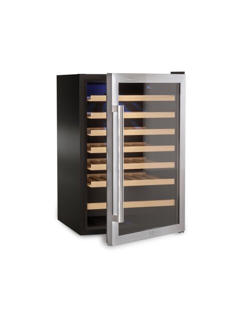 Freistehender Weinschrank aus Silber für 48 Flaschen, 54 x 53,8 x 83,4 cm