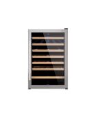 Freistehender Weinschrank aus Silber für 48 Flaschen, 54 x 53,8 x 83,4 cm
