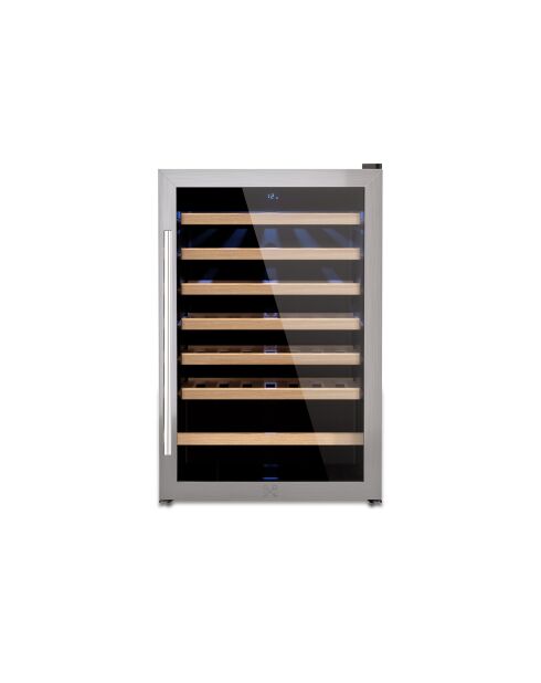Freistehender Weinschrank aus Silber für 48 Flaschen, 54 x 53,8 x 83,4 cm