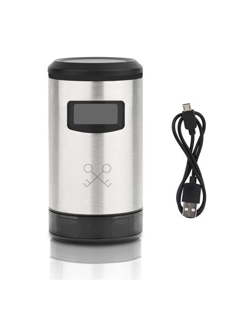 Pompe sous-vide électrique pour vin grise - 4.6x4.6x8.6 cm