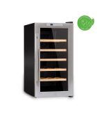 Freistehender silberner Weinschrank für 18 Flaschen, 34,5 x 47,5 x 66,7 cm