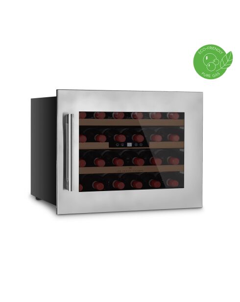 Ingebouwde zilveren wijnkoeler met 24 flessen - 59,5x56x46 cm
