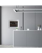 Ingebouwde zilveren wijnkoeler met 24 flessen - 59,5x56x46 cm