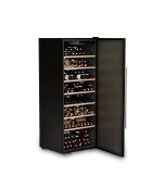 Schwarzer freistehender Weinschrank für 224 Flaschen, 70,5 x 70,5 x 183,5 cm