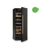 Schwarzer freistehender Weinschrank für 224 Flaschen, 70,5 x 70,5 x 183,5 cm