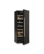 Schwarzer freistehender Weinschrank für 224 Flaschen, 70,5 x 70,5 x 183,5 cm