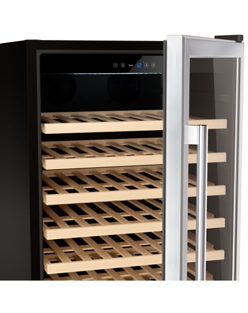 Einbau-Weinkühler aus Edelstahl für 100 Flaschen, 62,5 x 66 x 145,5 cm