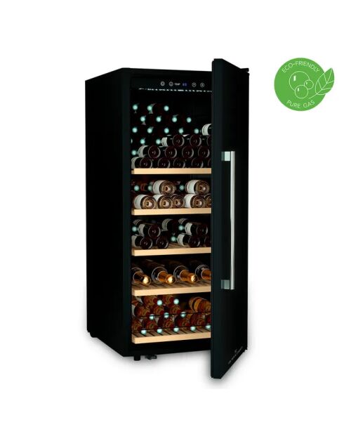 Cave à vin 140 bouteilles pose libre noire - 59.6x70x130.5 cm