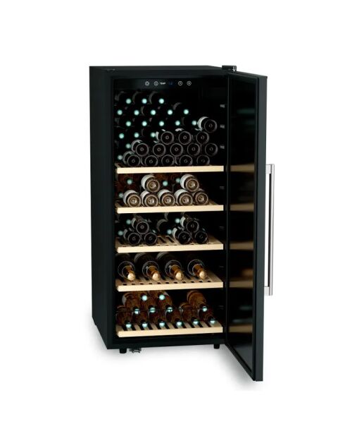 Cave à vin 140 bouteilles pose libre noire - 59.6x70x130.5 cm