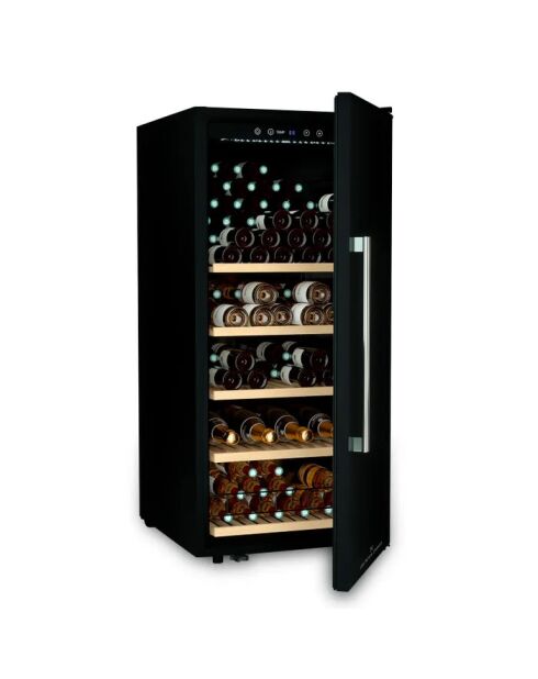 Cave à vin 140 bouteilles pose libre noire - 59.6x70x130.5 cm