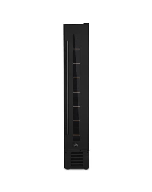 Ingebouwde zwarte wijnkoeler met 7 flessen - 15,2x47,5x87,7 cm