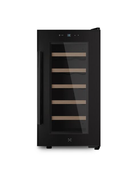 Freistehender schwarzer Weinschrank für 18 Flaschen - 34,8x48,5x67 cm