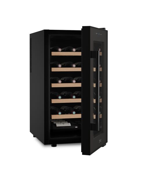 Freistehender schwarzer Weinschrank für 18 Flaschen - 34,8x48,5x67 cm