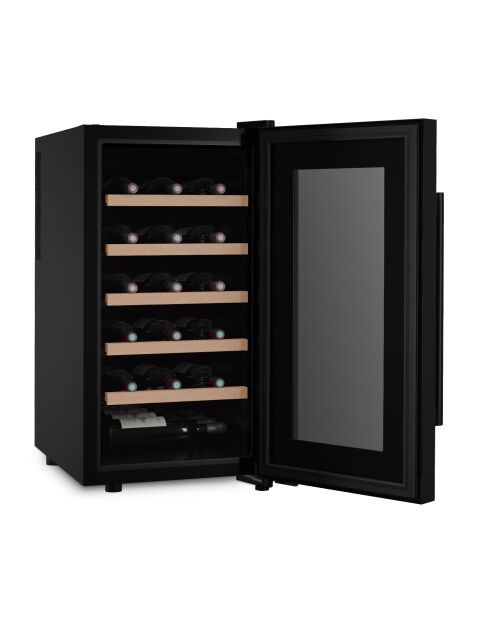 Freistehender schwarzer Weinschrank für 18 Flaschen - 34,8x48,5x67 cm