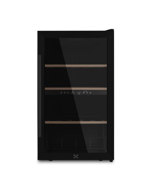 Schwarzer eingebauter Weinkeller für 32 Flaschen - 38x57,5x83 cm