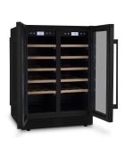 Cave à vin dual zone 42 bouteilles encastrable noires - 59.5x57.5x83 cm
