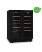 Cave à vin dual zone 42 bouteilles encastrable noires - 59.5x57.5x83 cm