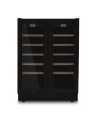 Cave à vin dual zone 42 bouteilles encastrable noires - 59.5x57.5x83 cm
