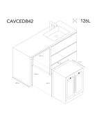 Cave à vin dual zone 42 bouteilles encastrable noires - 59.5x57.5x83 cm